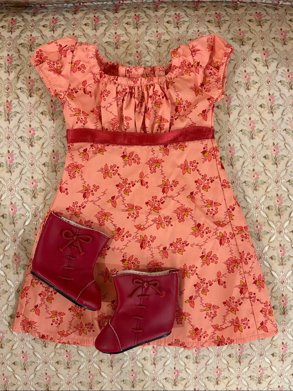 Caroline Travel Dress and Boots American Girl